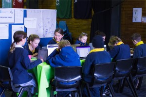 digital literacy in australian schools. kids at school on computer.